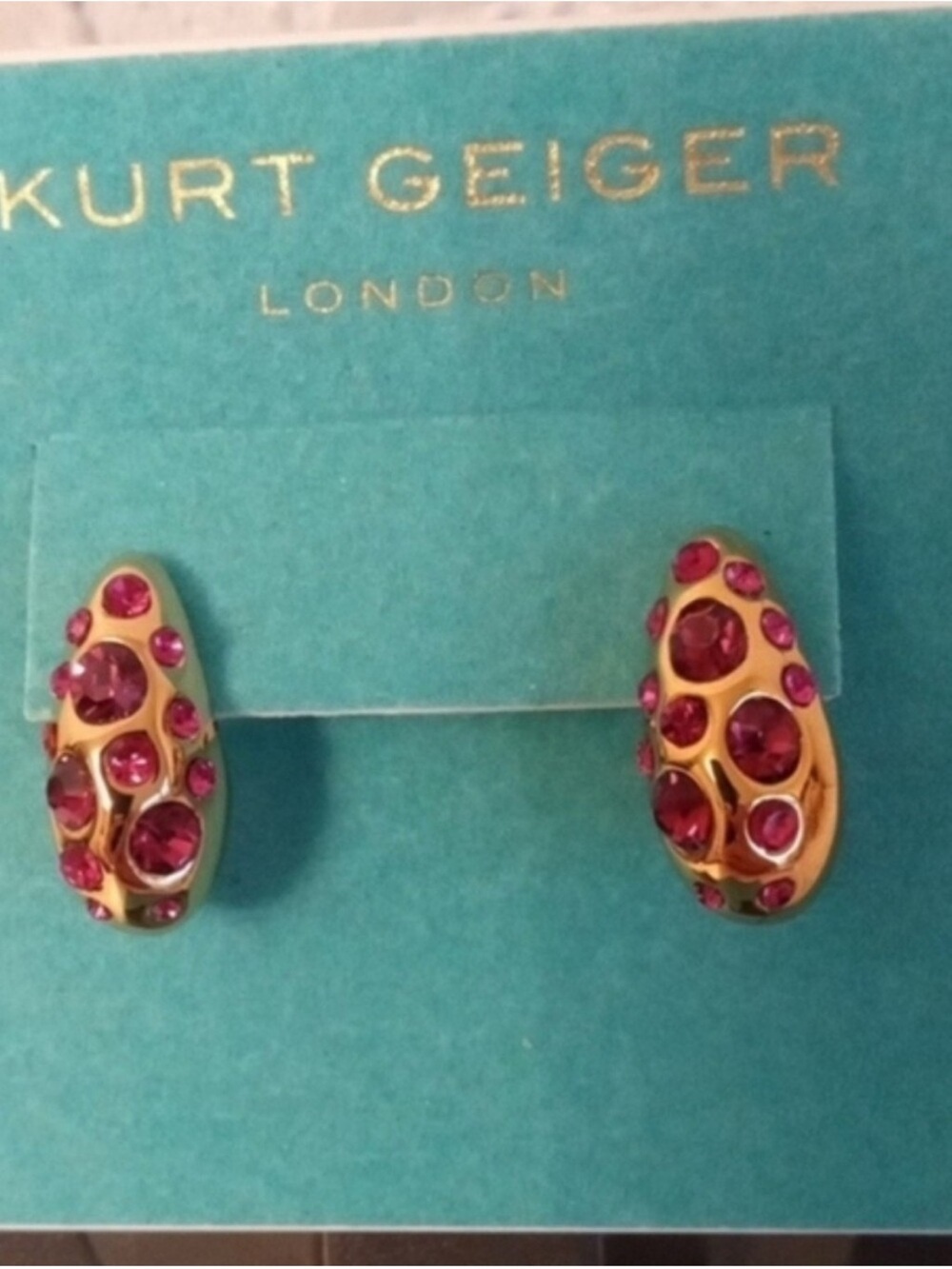 NEW Kurt Geiger London Statement Earrings + Floral Scarf Set πβ¨ - Picture 8 of 9